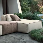 Compozitie 1 Pouf cu Spatar, 1 Pouf si 1 Peninsula - Bizar Viadurini