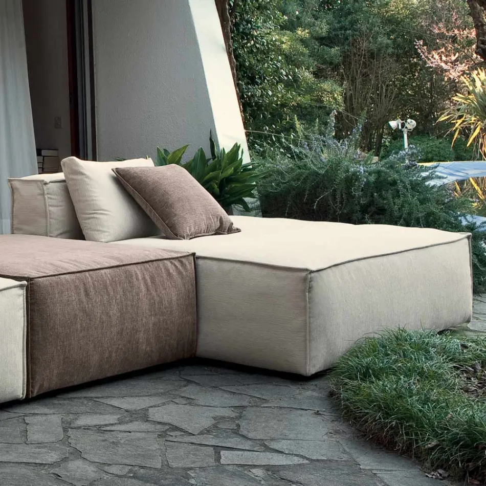 Compozitie 1 Pouf cu Spatar, 1 Pouf si 1 Peninsula - Bizar Viadurini