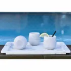 Compoziție de 2 pahare în marmură albă de Carrara Made in Italy - Dolla Viadurini