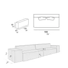 Compozitie 2 Canapele cu Spatar si 2 Cotiere - Bizar Viadurini