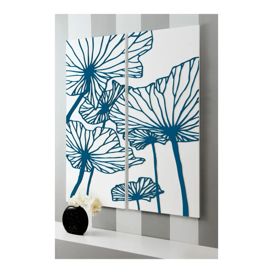 Compozitie 2 Panouri Infatisand Flori Made in Italy - Sheryl Viadurini