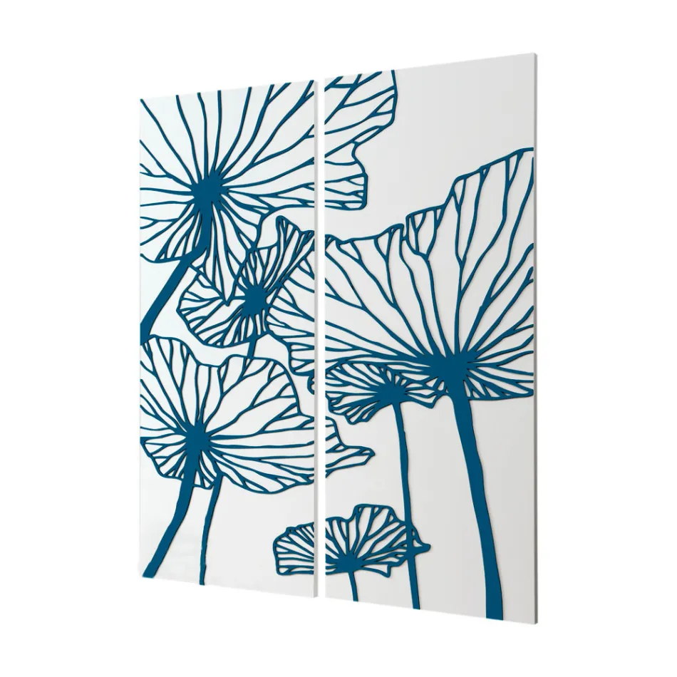 Compozitie 2 Panouri Infatisand Flori Made in Italy - Sheryl Viadurini