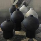 Compoziția a 2 vaze decorative în ceramică decorată - Lampedusa Viadurini