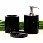Compoziția a 3 accesorii de baie din marmură lustruită Made in Italy - Trevio Viadurini