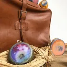 Compozitie 3 Lumanari de Ceara Colorata, Piese Unice, Made in Italy - Dela Viadurini