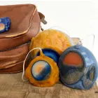 Compozitie 3 Lumanari de Ceara Colorata, Piese Unice, Made in Italy - Dela Viadurini