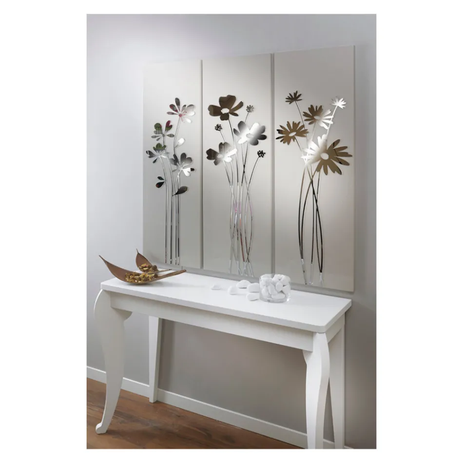 Compozitie 3 Panouri Infatisand 3 Buchete de Flori Made in Italy - Colleen Viadurini