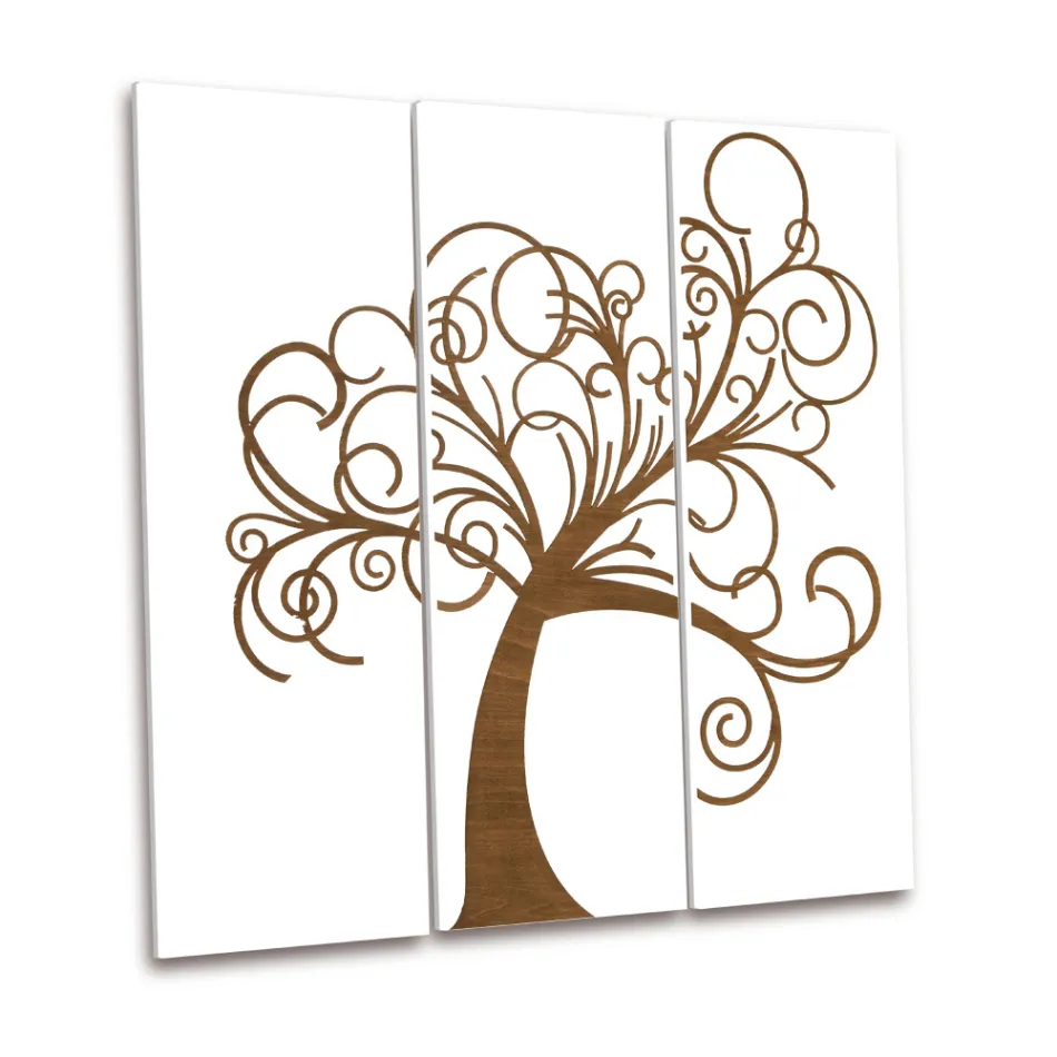 Compoziție din 3 panouri Reprezentând Arborele Vieții Made in Italy - Eliza Viadurini