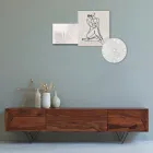 Compozitie din 3 panouri cu stilizarea unei femei Made in Italy - Kaori Viadurini