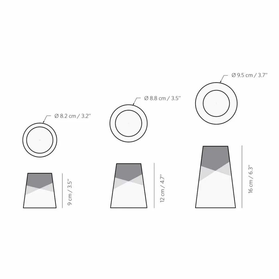 Compoziția a 3 suporturi de lumânări moderne din lemn masiv de pin - alb Viadurini