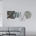 Compozitie 4 Panouri cu Stilizarea Sarutului Made in Italy - Kanna Viadurini