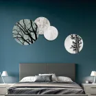 Compozitie din 4 Panouri Rotunde Fabricate cu Laser Made in Italy - Maeko Viadurini