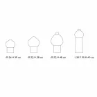 Compoziție a 4 vaze decorative în ceramică alb-negru - Calicanto Viadurini