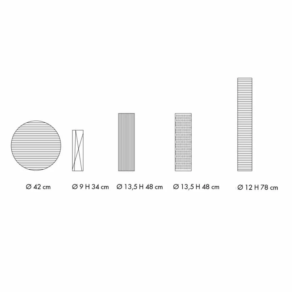 Compoziția a 4 vaze și piese centrale în porțelan pictat manual - Liberio Viadurini