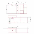 Compoziție de design pentru mobilier modern suspendat de baie Fabricat în Italia - Farart2 Viadurini