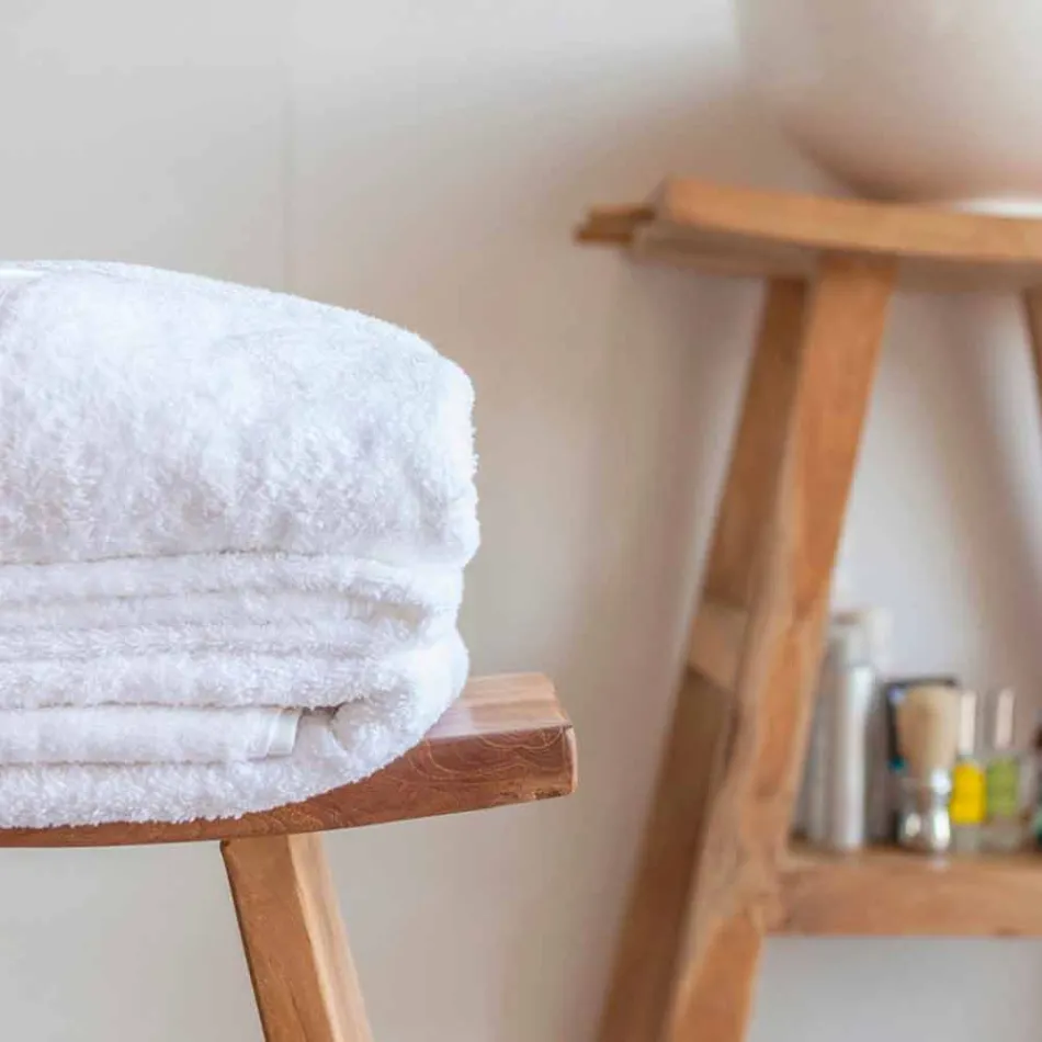 Compoziția mobilierului de baie în tec solid de design modern - Azina Viadurini