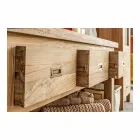 Compoziția mobilierului modern pentru baie din lemn masiv de tec - ghiveci Viadurini