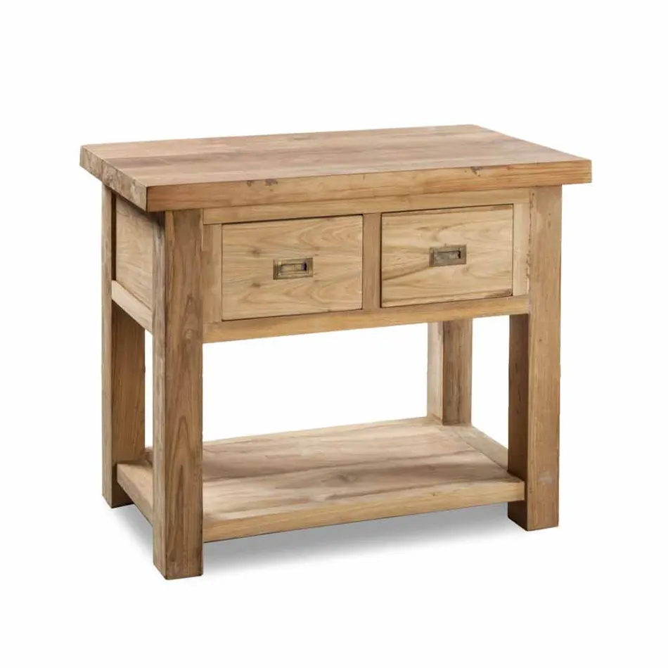 Compoziția mobilierului modern pentru baie din lemn masiv de tec - ghiveci Viadurini