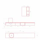 Compoziția mobilierului modern pentru baie, design suspendat Fabricat în Italia - Callisi6 Viadurini