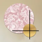 Compozitie Panouri din Lemn Roz sau Verde cu Flori Albe Made in Italy - Fiji Viadurini