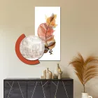 Compoziție de tablouri din lemn cu imprimeuri de orașe și ramuri Made in Italy - Chile Viadurini