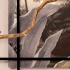 Compoziție de tablouri din lemn cu imprimeu elefant Made in Italy - Patagonia Viadurini