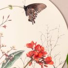 Compoziție de tablouri din lemn cu imprimeuri de fluturi și flori Made in Italy - Ecuador Viadurini