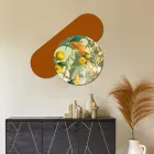 Compoziție de tablouri din lemn cu imprimeu papagal Made in Italy - Egipt Viadurini