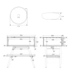 Compoziție dulap de baie autoportant, inclusiv accesorii albastre - Carolie Viadurini