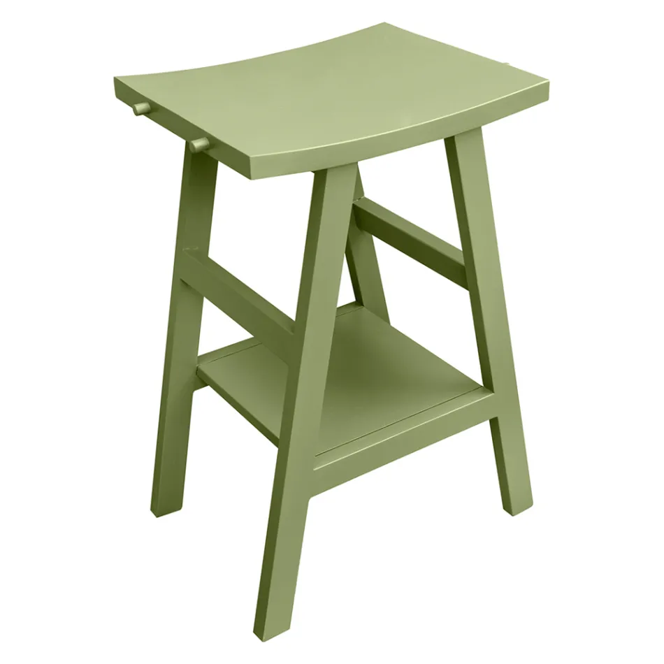 Compoziție dulap de baie cu podea verde și accesorii emailate - Maryse Viadurini