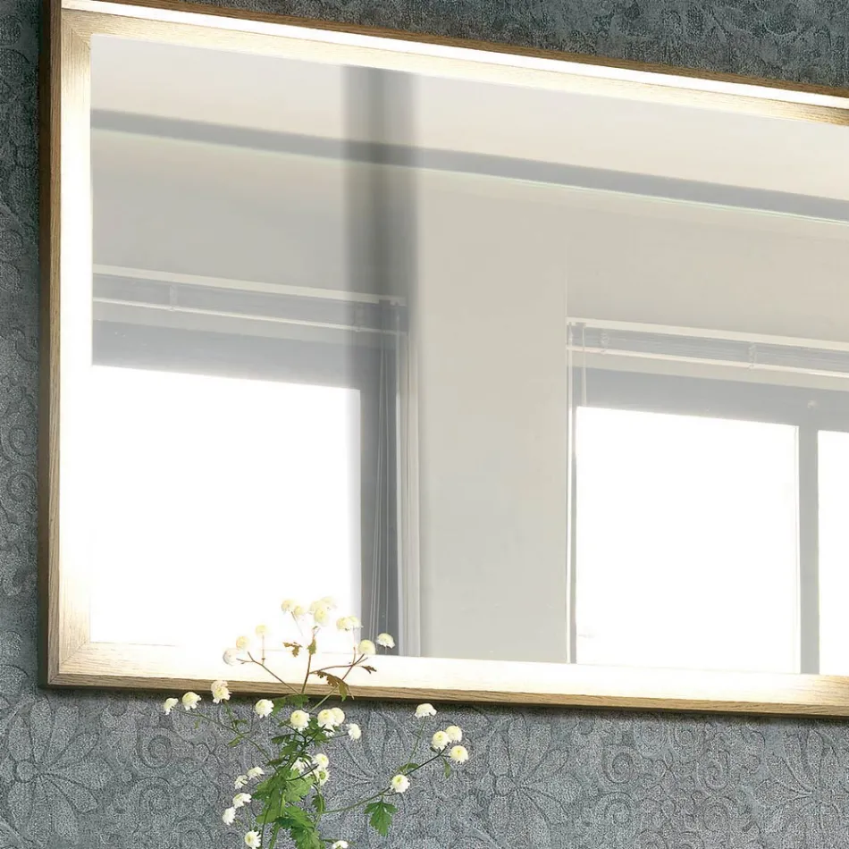 Mobilier de baie Compoziție 150 cm din lemn natural de lux - Alide Viadurini