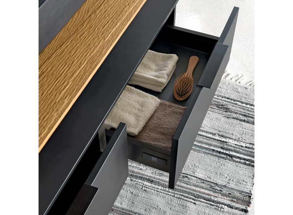 Mobilier de baie Compoziție 150 cm din lemn natural de lux - Alide Viadurini