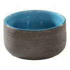 Compoziție de mobilier de baie albastru pe podea cu accesorii de design modern - Patryk Viadurini