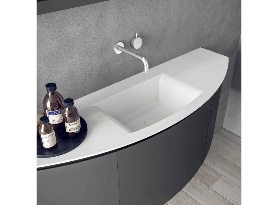 Compoziție mobilier de baie suspendat cu design modern - Callisi3 Viadurini