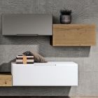Compozitie mobilier living si suport TV din MDF Made in Italy - Hedda Viadurini