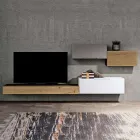 Compozitie mobilier living si suport TV din MDF Made in Italy - Hedda Viadurini