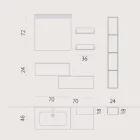 Seturi de mobilier din lemn realizate în Italia pentru toaletă pentru baie suspendată Viadurini