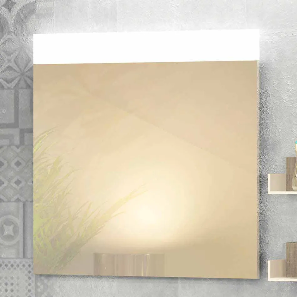 Seturi de mobilier din lemn realizate în Italia pentru toaletă pentru baie suspendată Viadurini