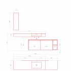 Compoziție mobilă de baie modernă și suspendată, design Made in Italy - Callisi1 Viadurini