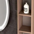 Compoziție de mobilier de baie din lemn suspendat de design din Italia Genova Viadurini