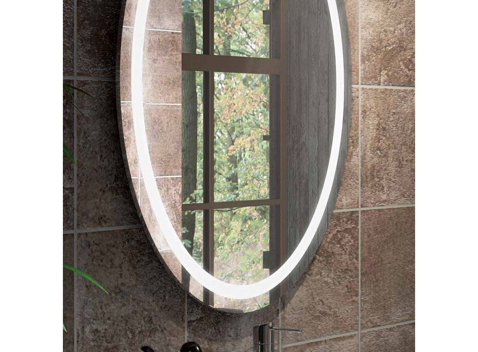 Compoziție de mobilier de baie din lemn suspendat de design din Italia Genova Viadurini