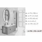 Compoziție de mobilier de baie din lemn suspendat de design din Italia Genova Viadurini