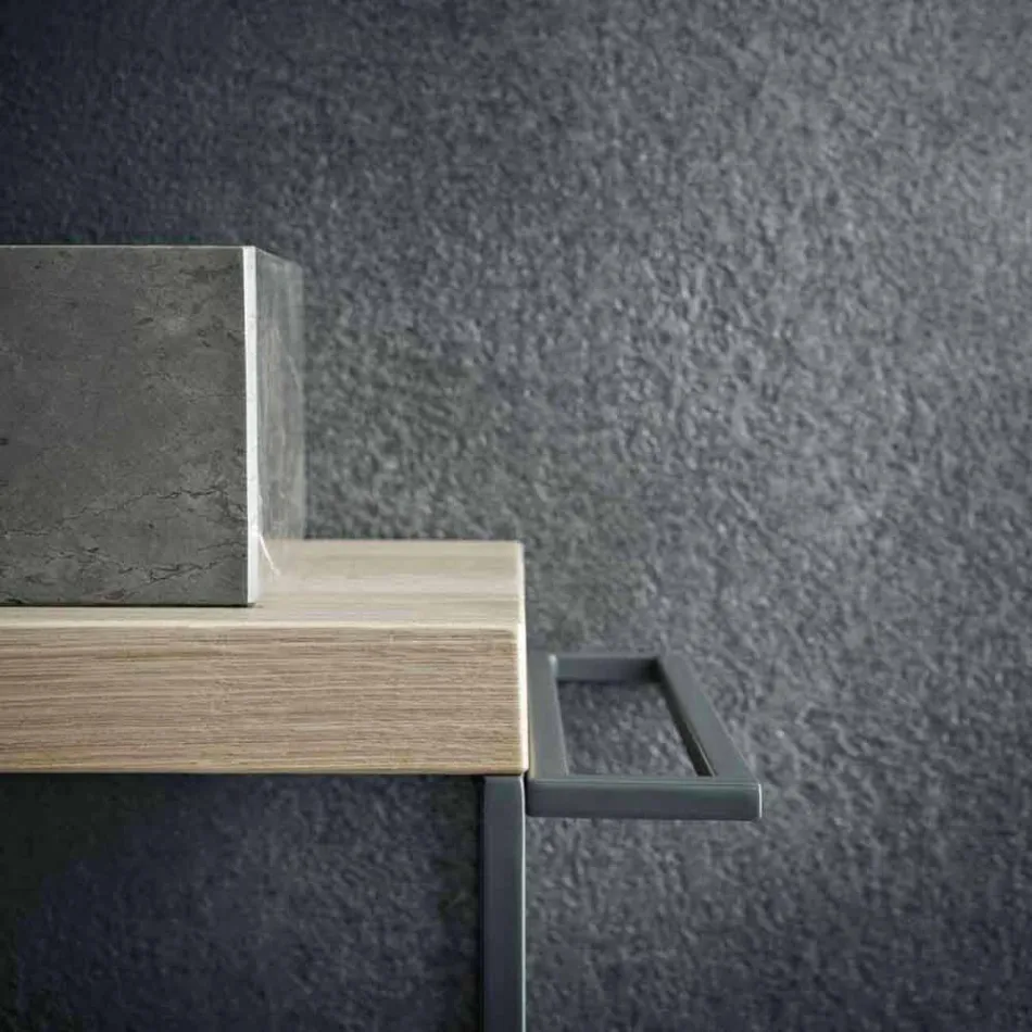 Compoziție modernă de baie a mobilierului de design de sol Made in Italy - Farart6 Viadurini