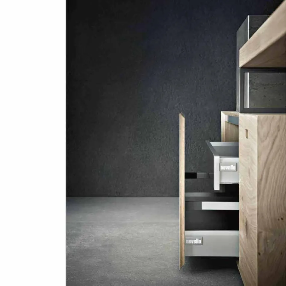 Compoziție modernă de baie a mobilierului de design de sol Made in Italy - Farart6 Viadurini