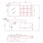 Compoziție modernă de baie a mobilierului de design de sol Made in Italy - Farart6 Viadurini