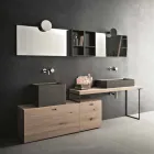 Compoziție modernă de baie a mobilierului de design de sol Made in Italy - Farart6 Viadurini