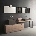 Compoziție modernă de baie a mobilierului de design de sol Made in Italy - Farart6