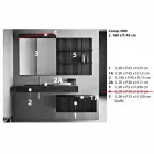 Compoziție pentru baie suspendată și design modern Made in Italy - Farart9 Viadurini