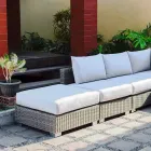 Compoziție scaune în aer liber cu structura țesute manual Rita Viadurini