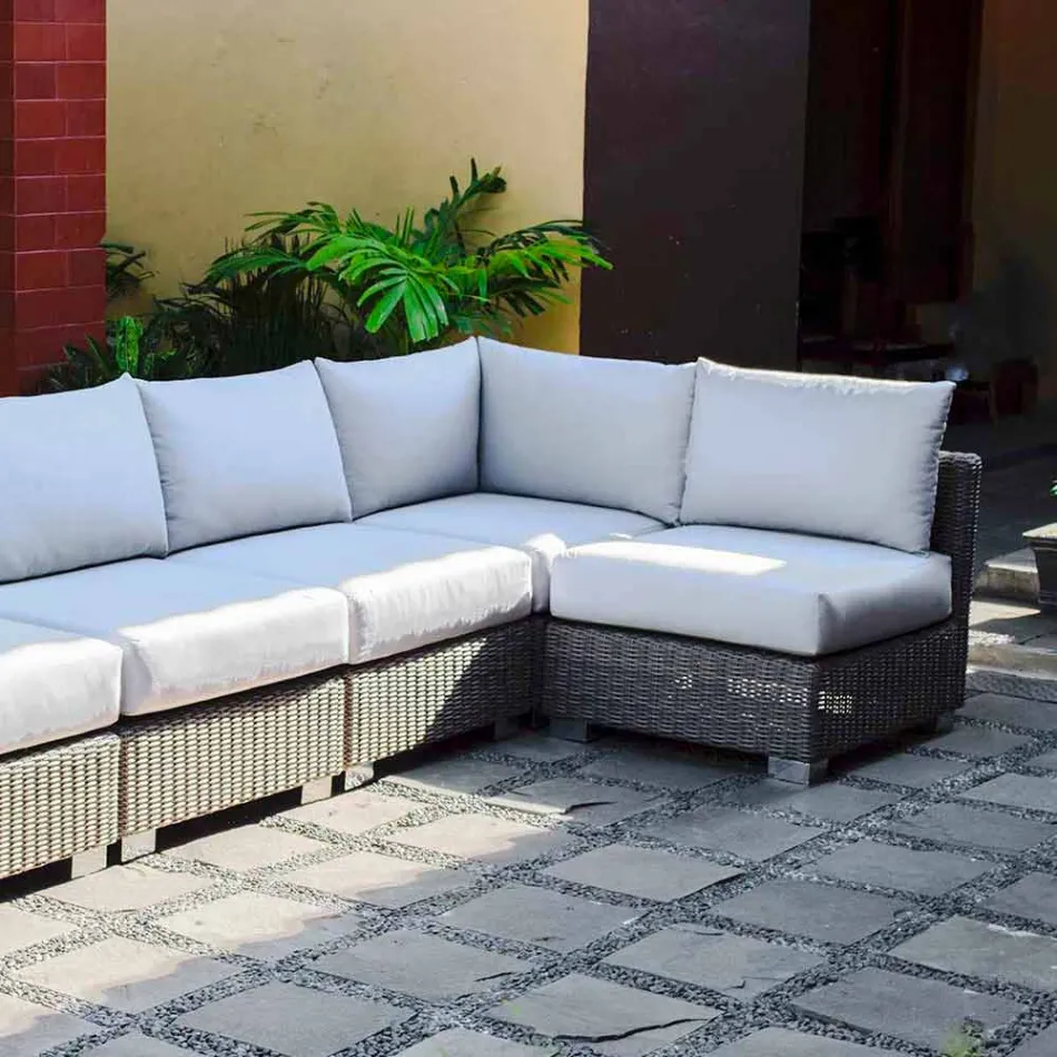 Compoziție scaune în aer liber cu structura țesute manual Rita Viadurini